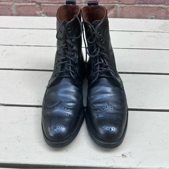 Allen Edmonds Dalton Wingtip Oxford Dress Boot Black Mens Size 9 B 1115 Dainite